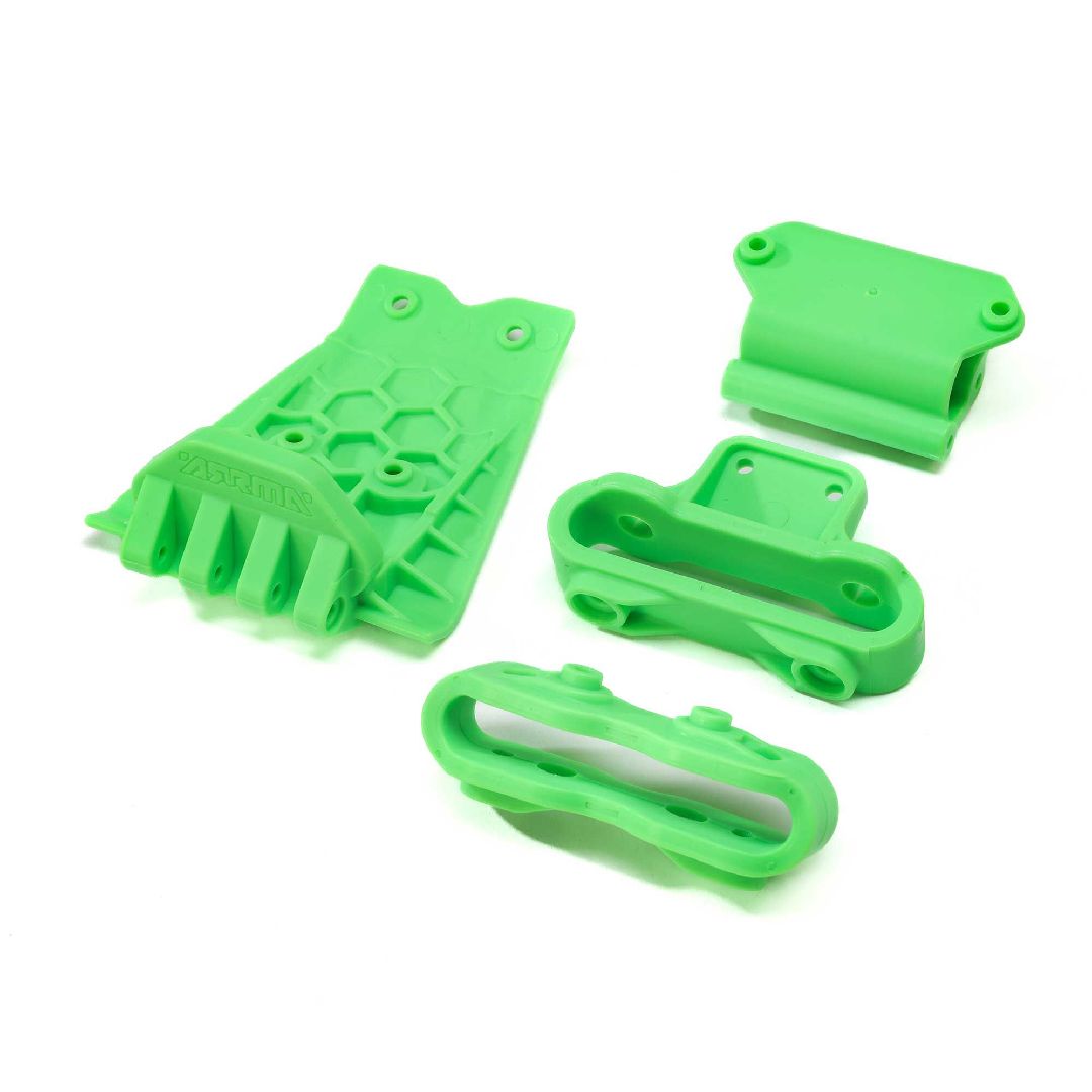 Arrma Lower Skid And Bumper Mount Set - Green