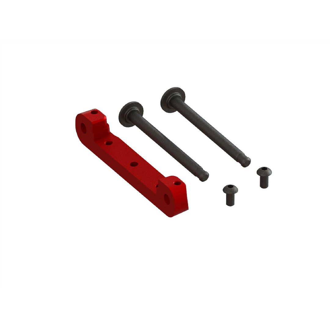 Arrma Front Upper Suspension Mount CNC Aluminum - Red