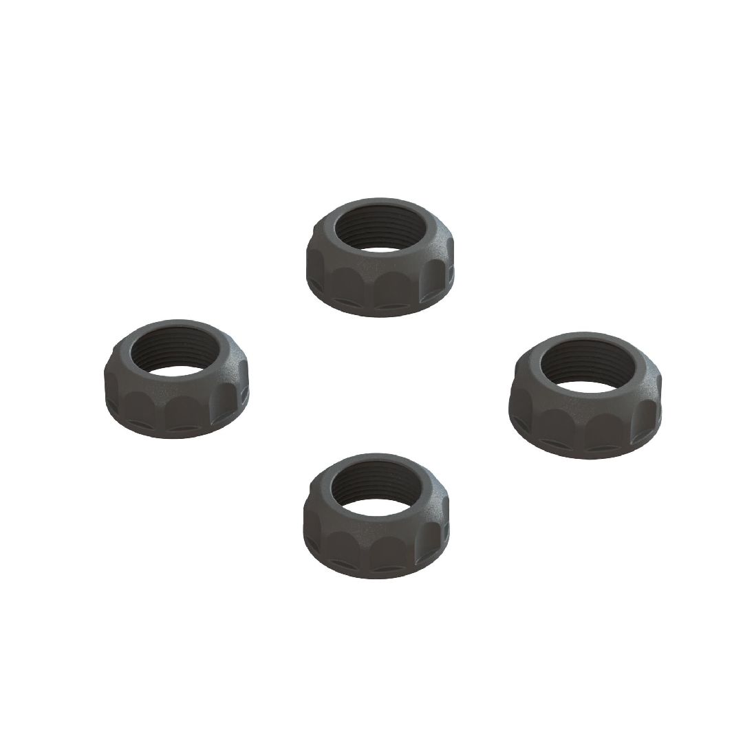 Arrma Shock Cap (4): 4X4 - Black