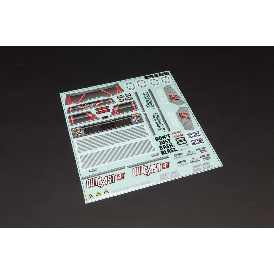 Arrma AR402210 Outcast 4x4 Clear Body with Decals