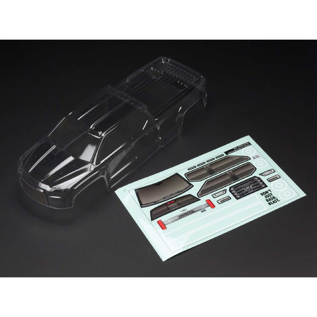 Arrma AR402284 BIG ROCK CREW CAB 4X4 Clear Body (Inc. Decals)