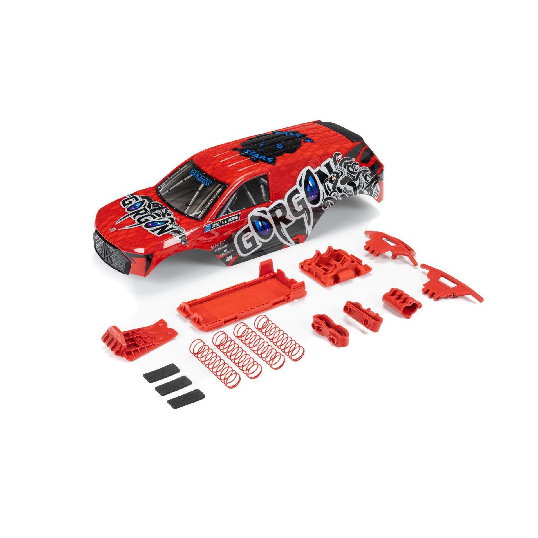 Arrma GORGON Painted Decaled Trimmed Body Set - Red