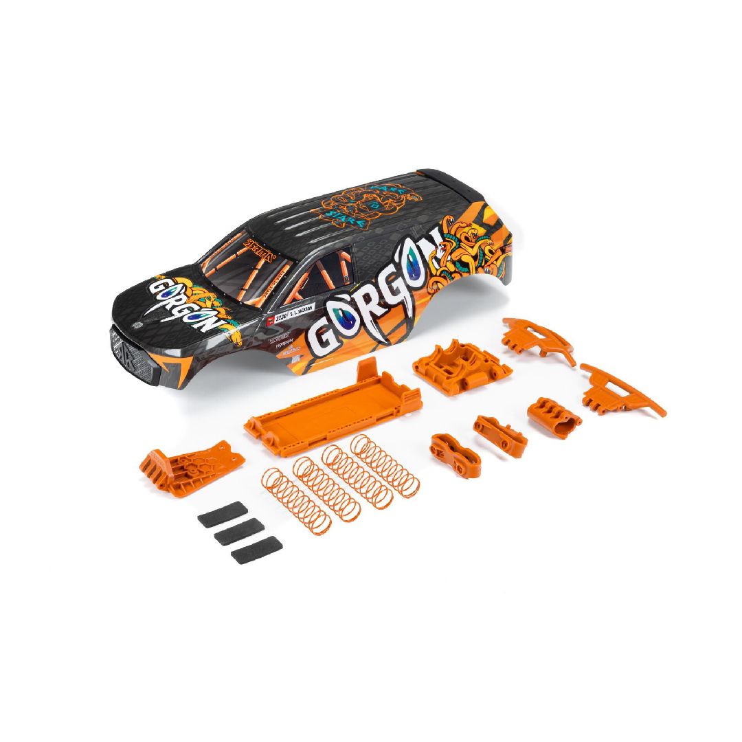 Arrma GORGON Painted Decaled Trimmed Body Set - Orange