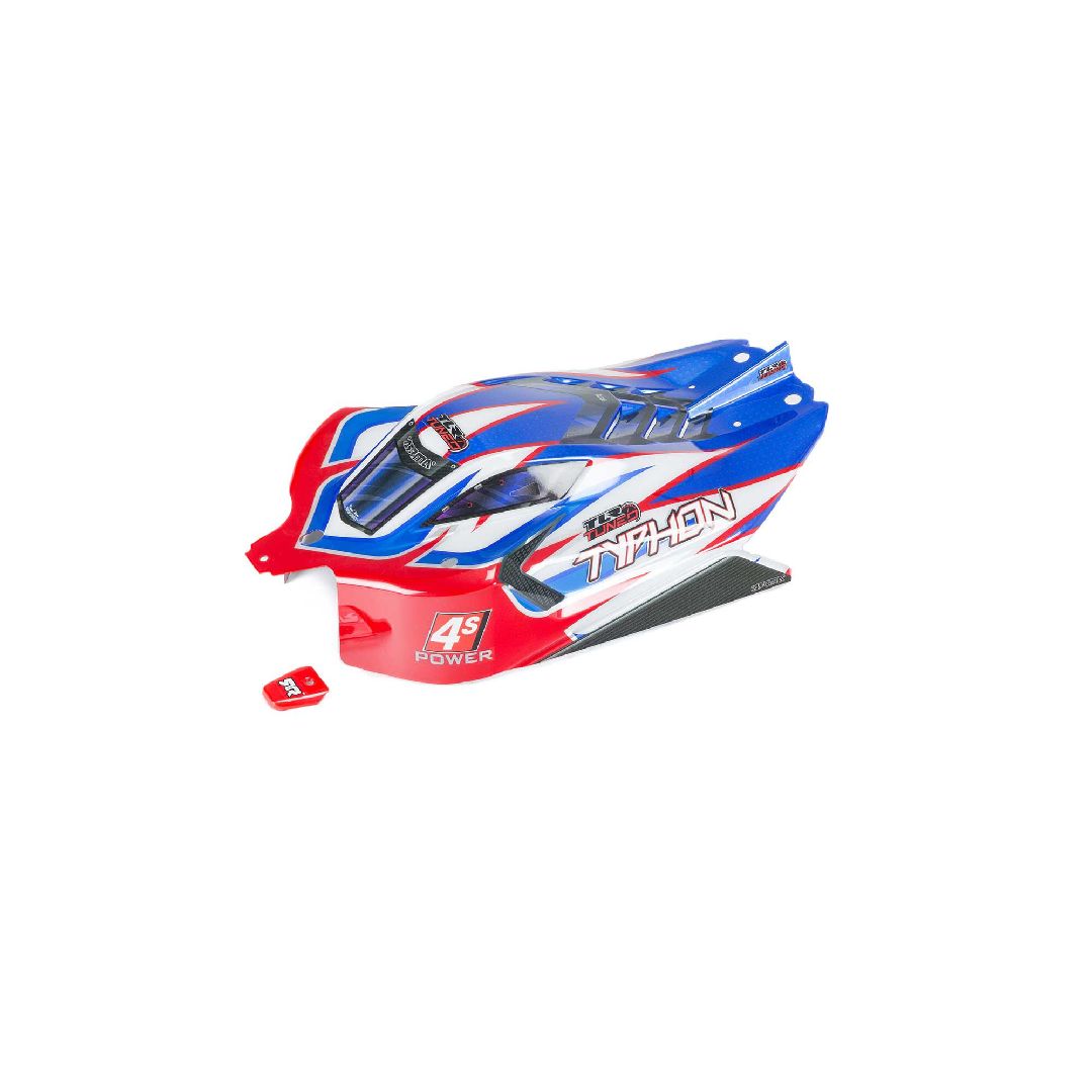 Arrma TYPHON TLR Tuned Finished Body - Red/Blue