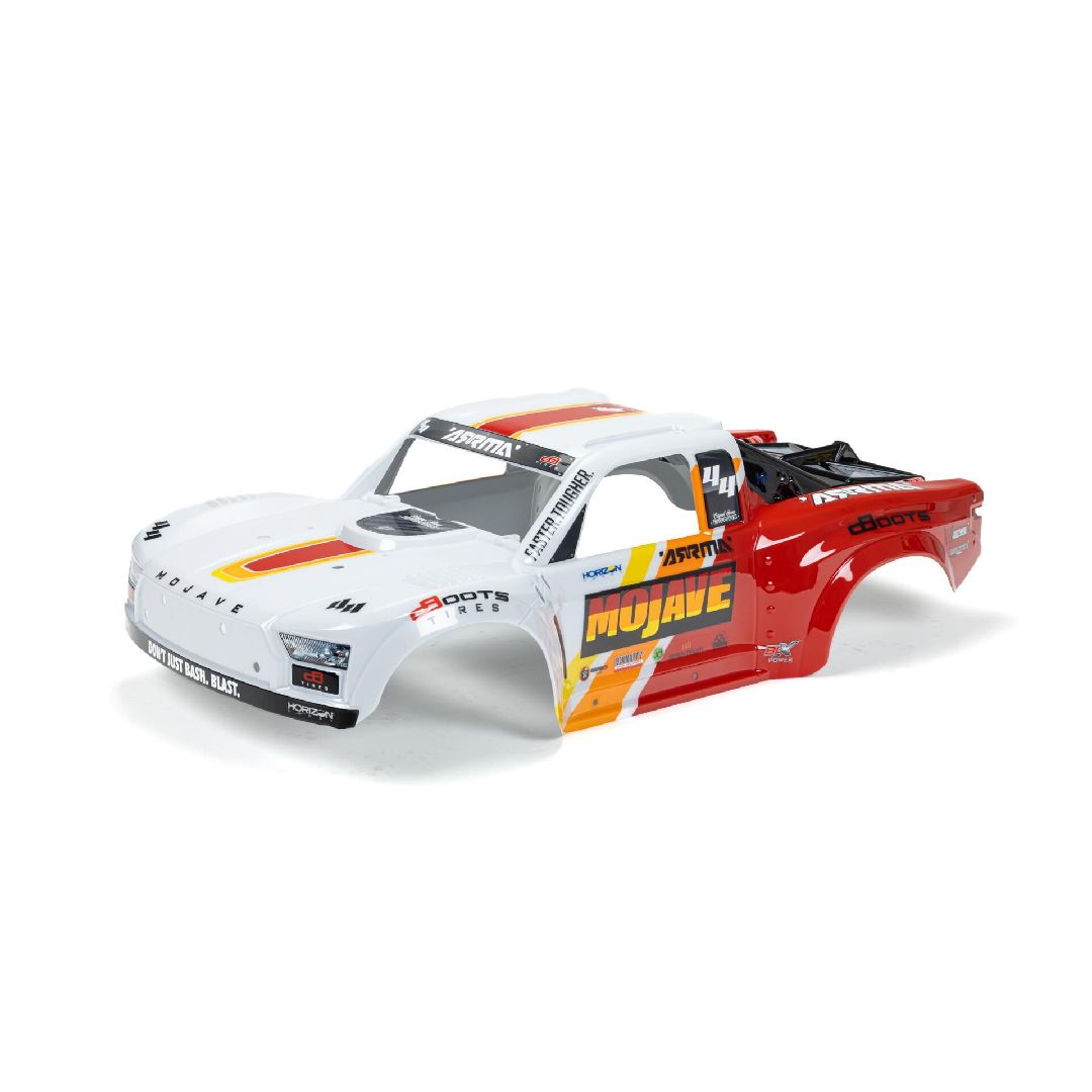 Arrma MOJAVE 4S Painted Decalled Trimmed Body - White/Red