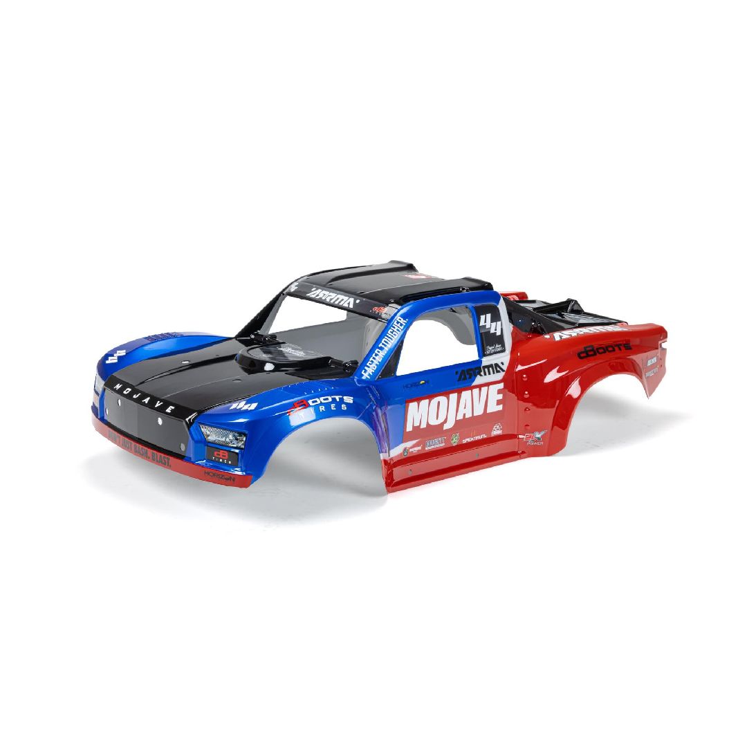 Arrma MOJAVE 4S Painted Decalled Trimmed Body - Blue/Red