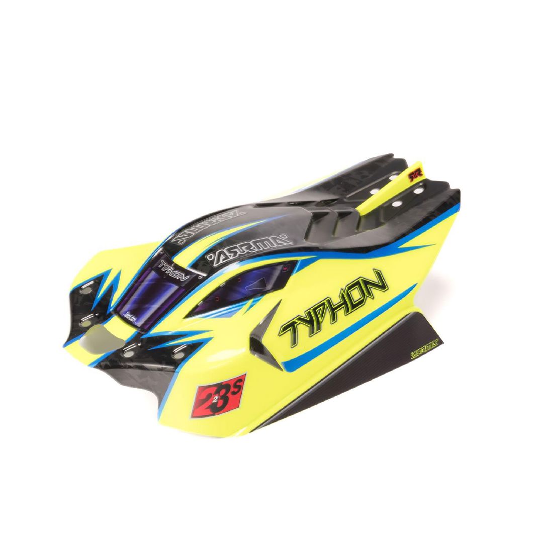 Arrma TYPHON 4x4 Clipless Painted Decaled Body - Yellow