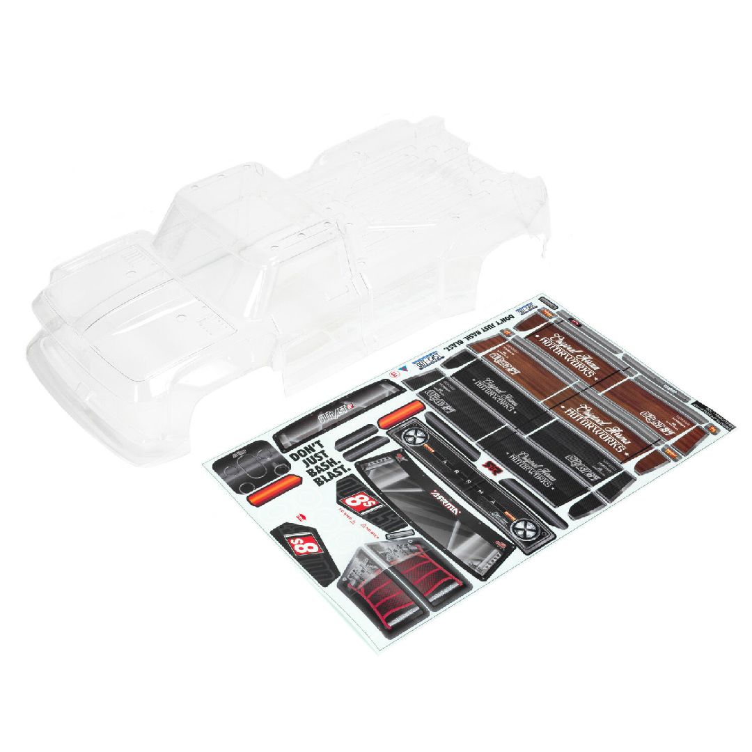 Arrma Outcast 8S Clear Bodyshell (Inc. Decals)