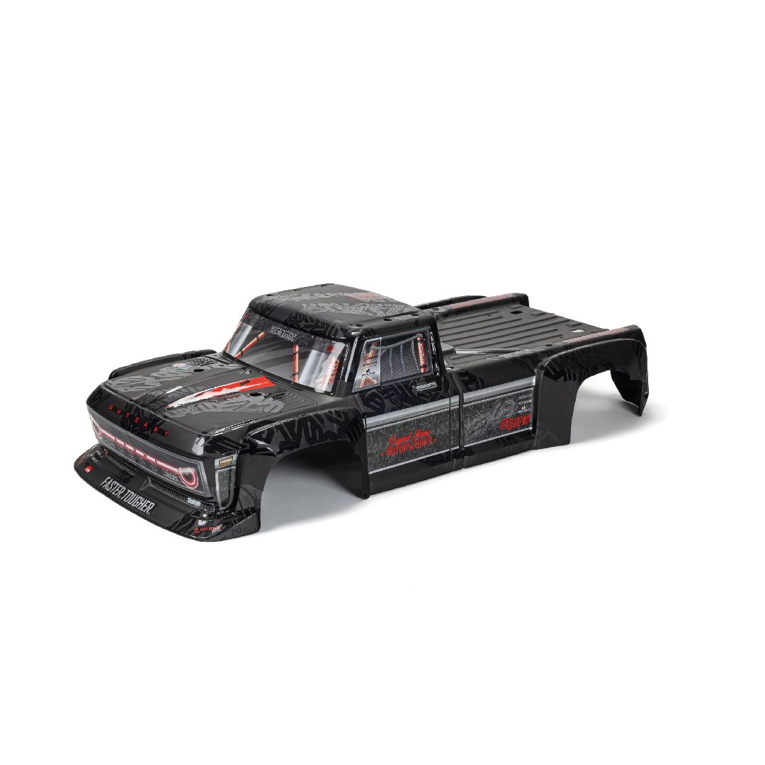 Arrma OUTCAST 8S Painted Decaled Trimmed Body - Black