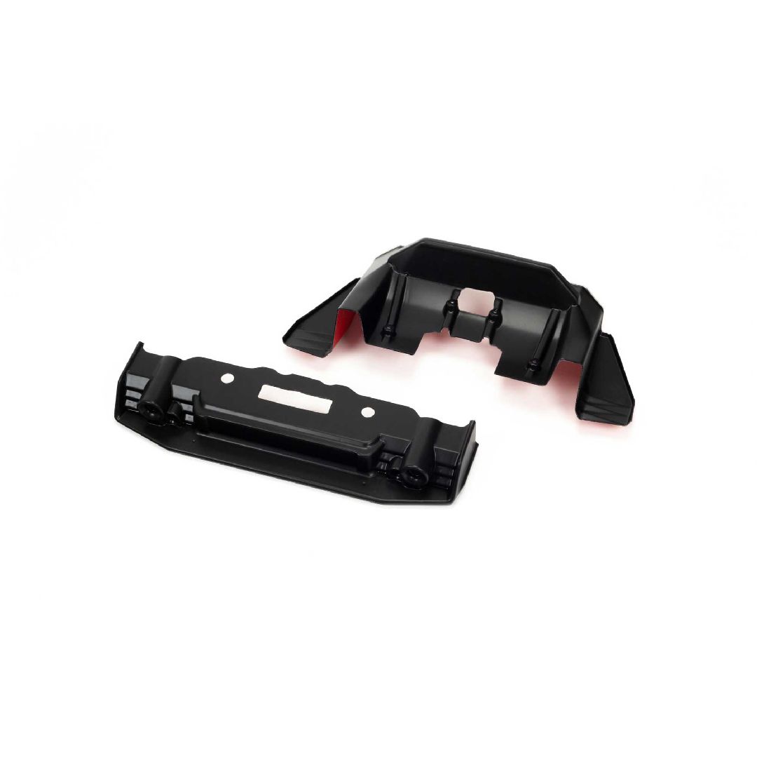 Arrma FELONY Painted Splitter And Diffuser - Black/Red