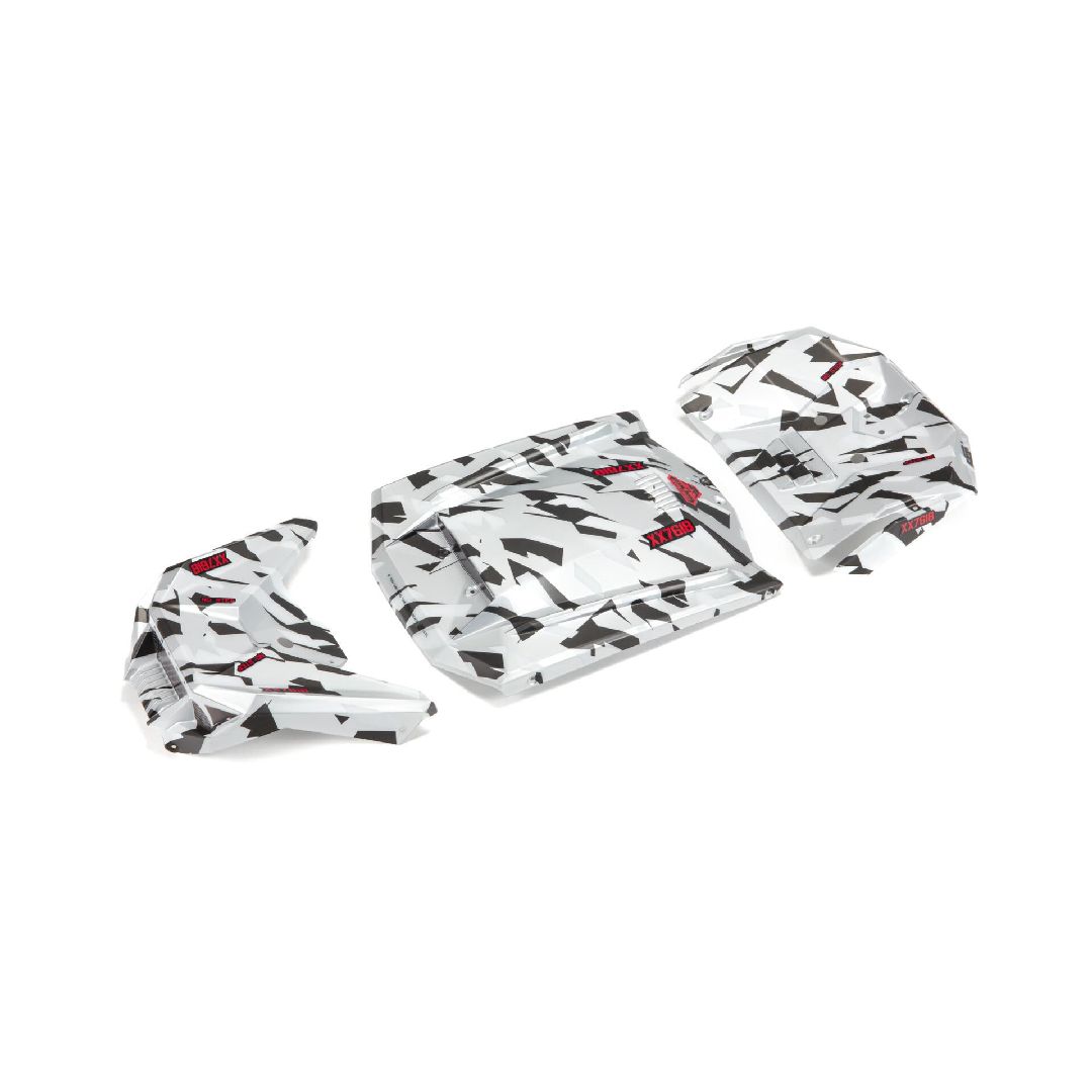 Arrma FIRETEAM Exterior Body Panels Painted - White Camo