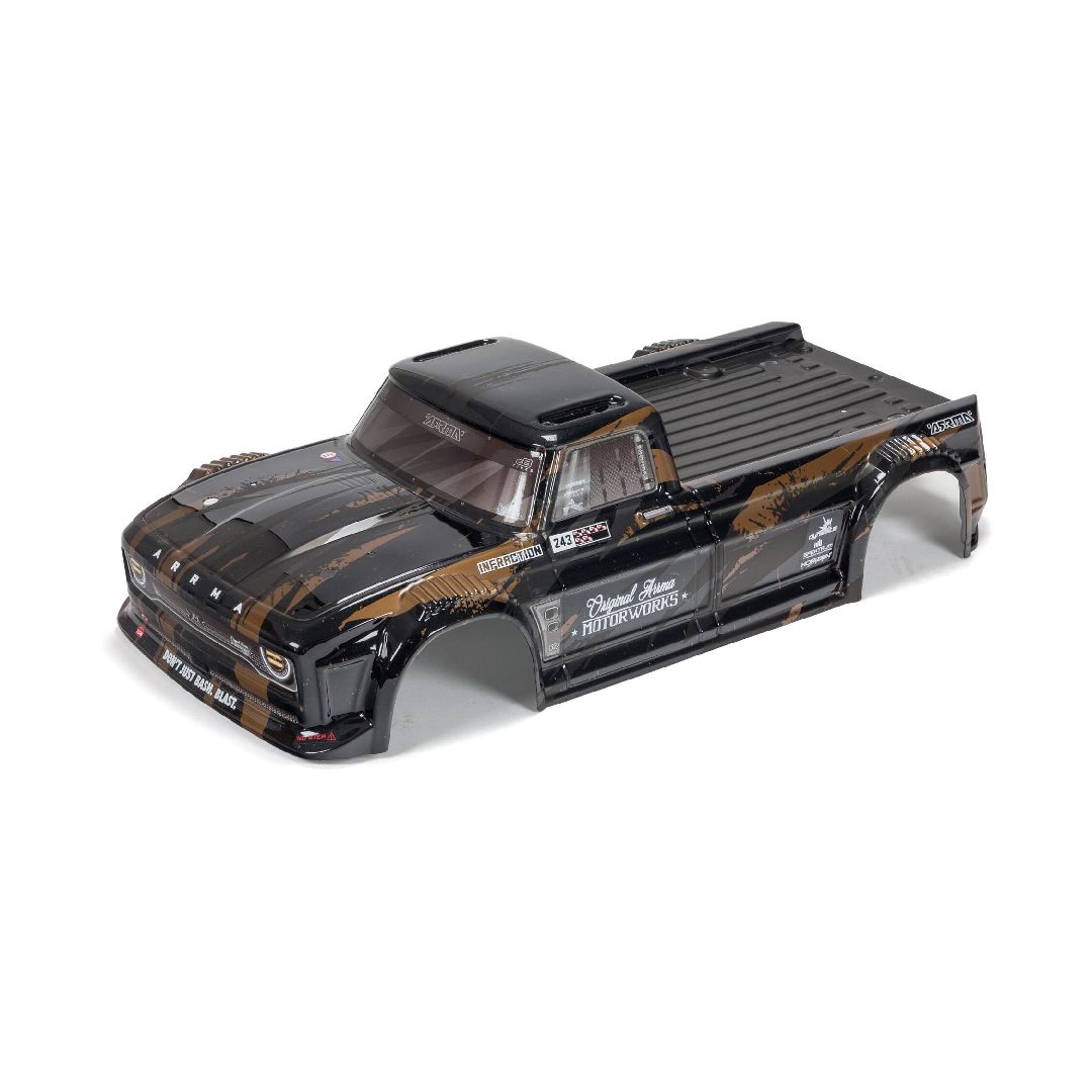 Arrma 1/8 INFRACTION 4X4 3S BLX Finished Body - Black/Gold