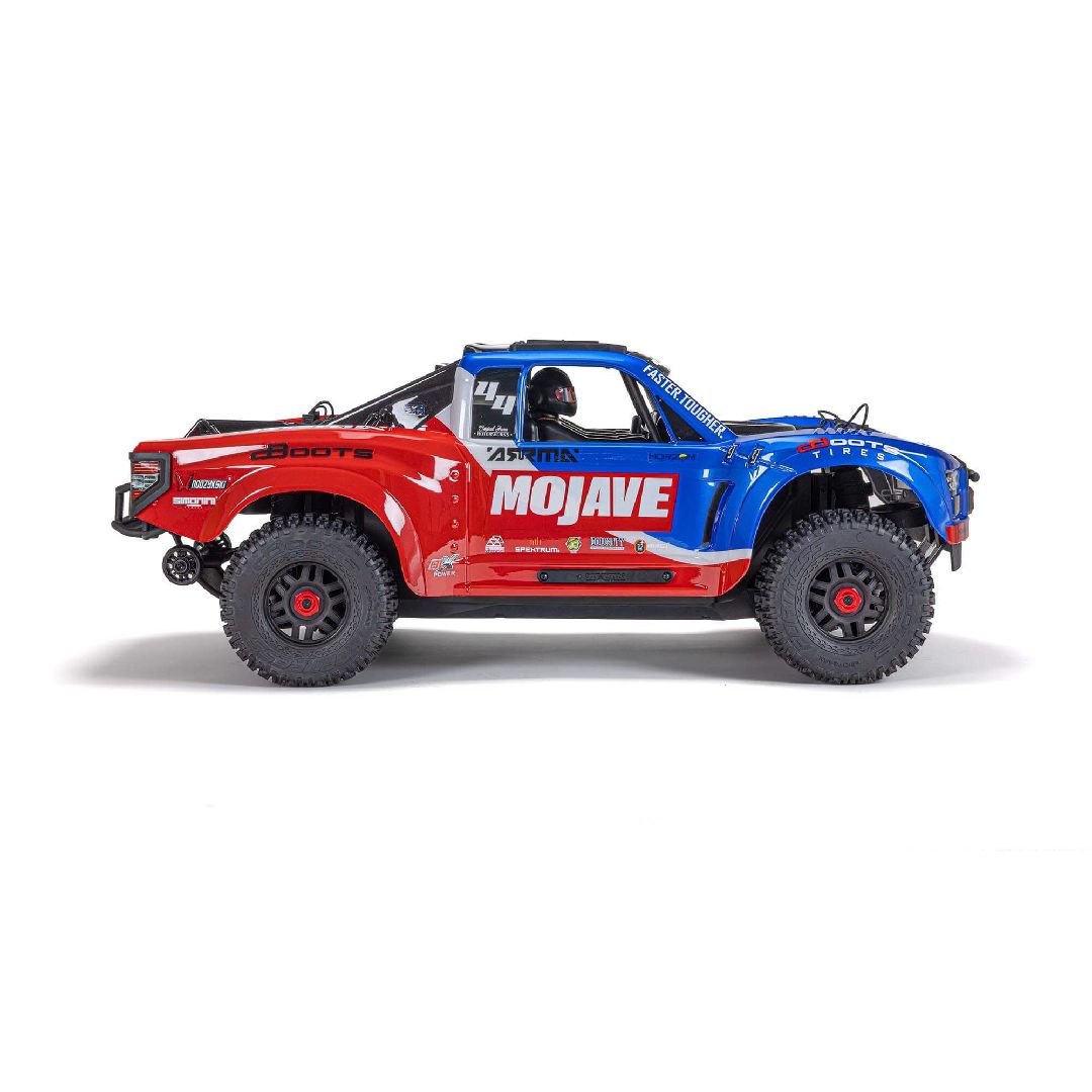 Arrma 1/8 MOJAVE BL-4S 4x4 Scale Desert RTR - Blue/Red