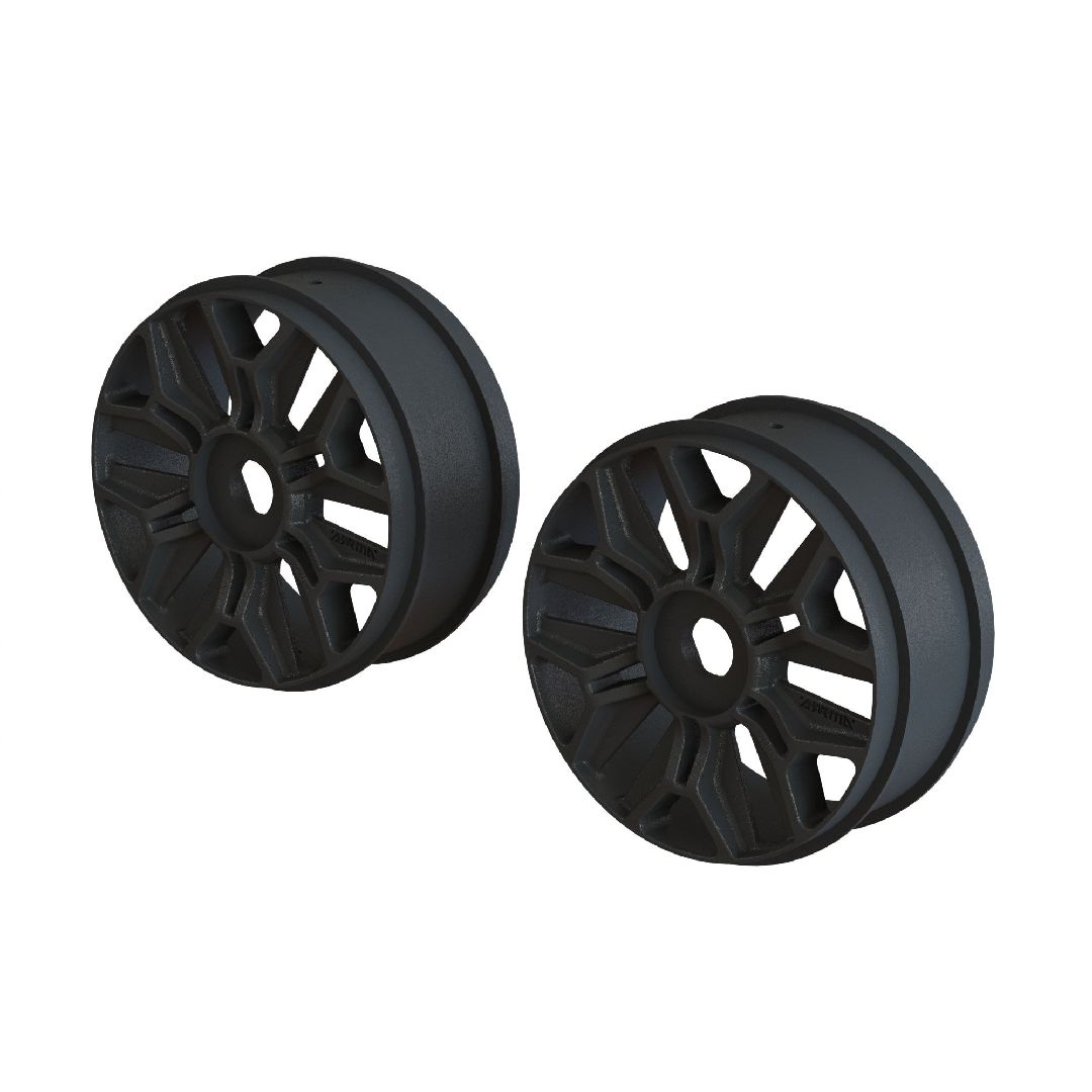 Arrma 1/8 Buggy Wheel, 17mm Hex, Black (front/rear) (2)