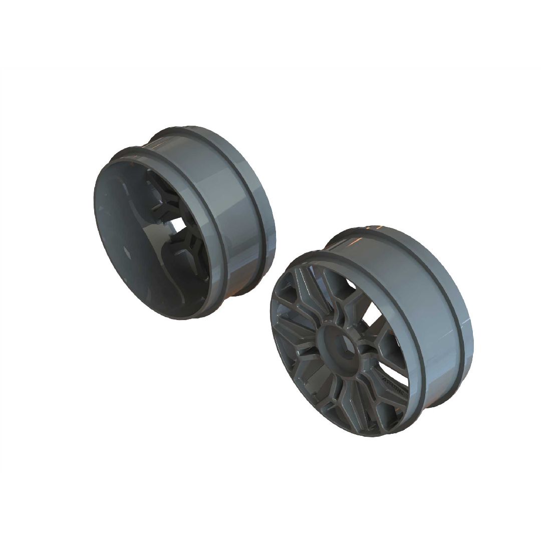 Arrma 1/8 Buggy Wheel, 17mm Hex, Gun Metal (2)