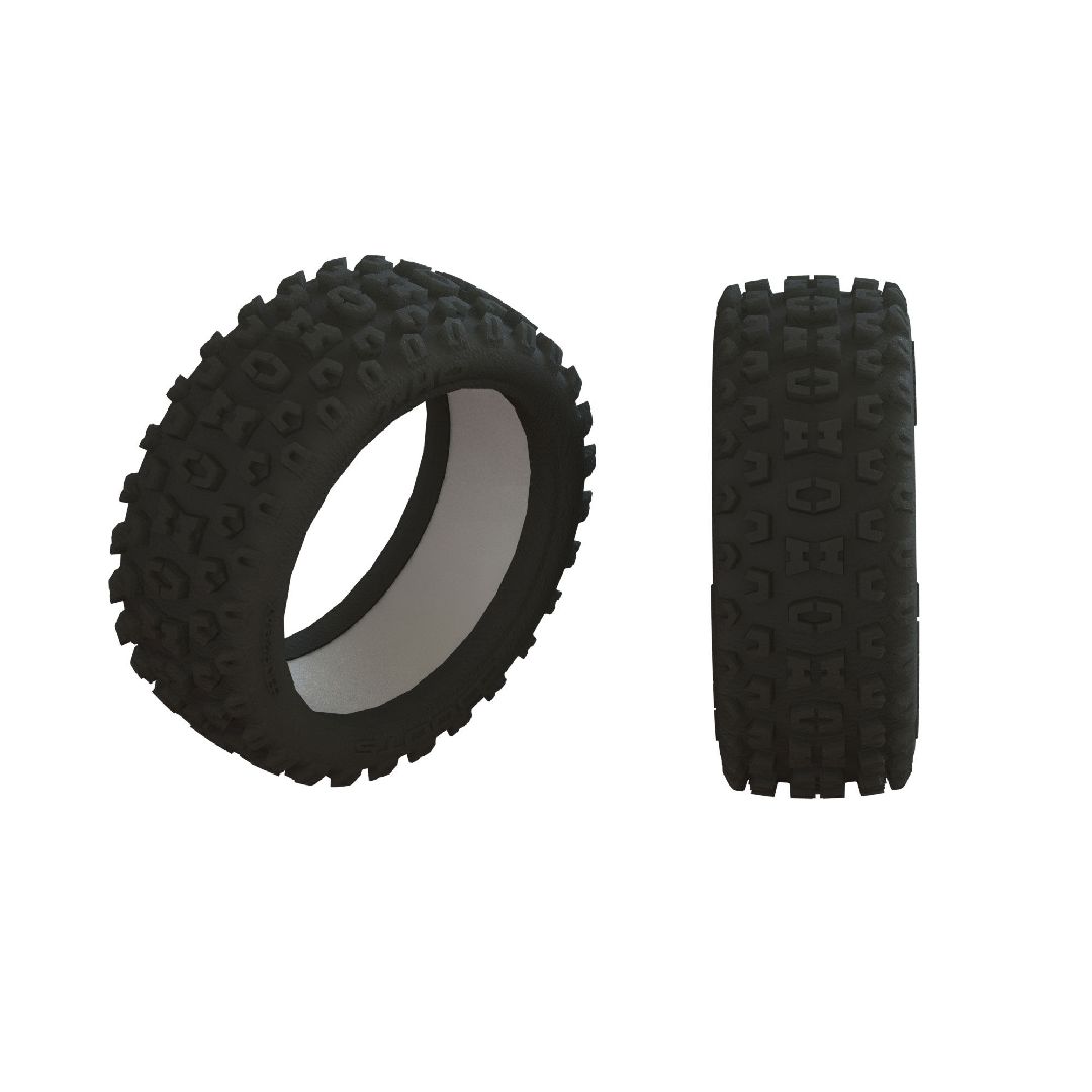 Arrma dBoots '2HO' 3.2 Tire & Inserts, OD 4.6" (front/rear) (2)