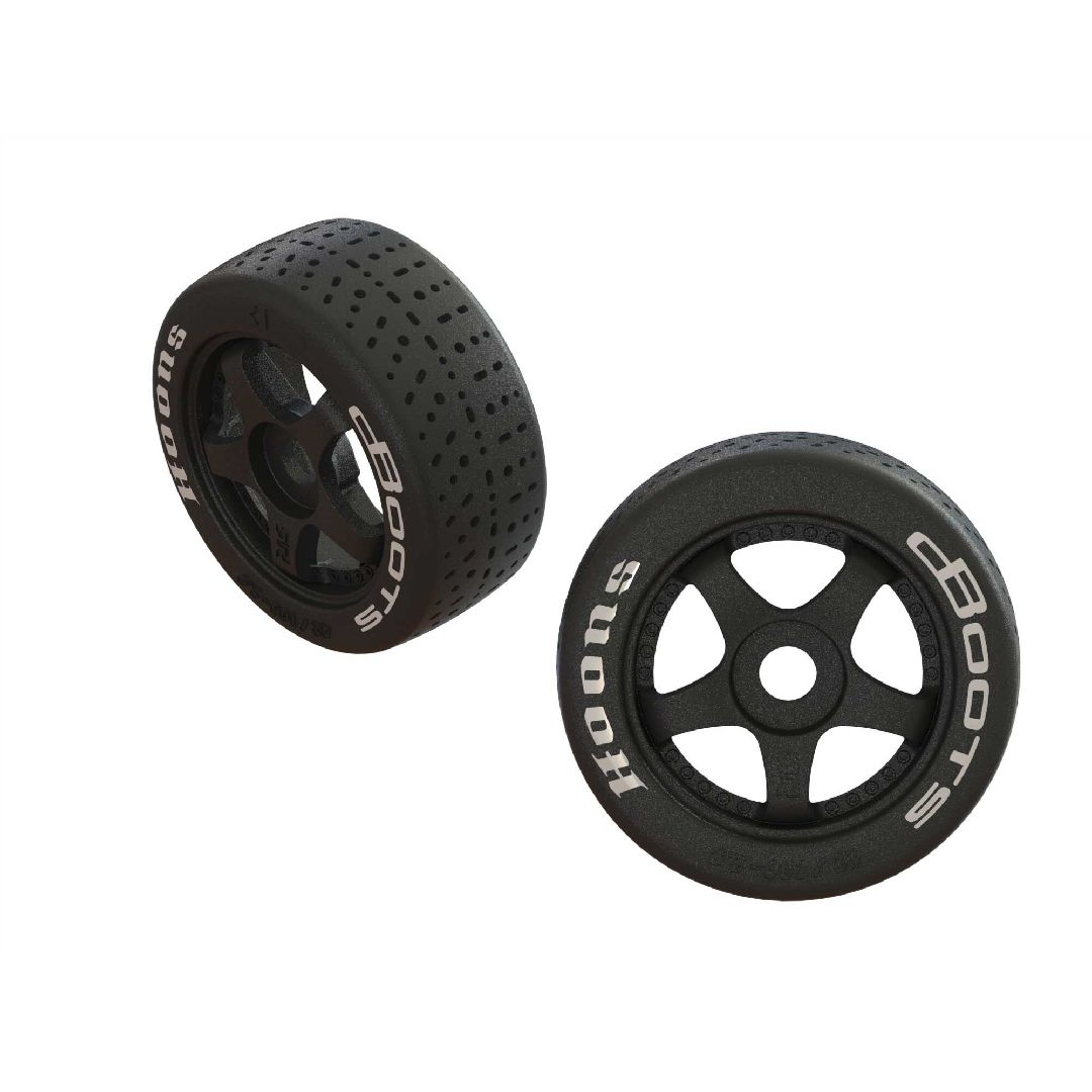 Arrma 'Hoons' 42/100 2.9 Tire, Black Belted 5-Spoke Wheels (2)