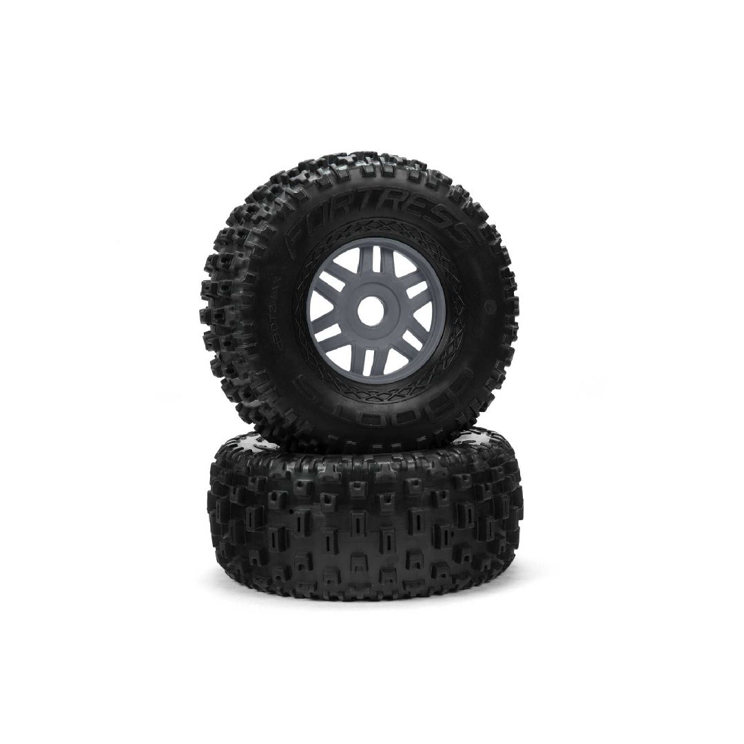 Arrma dBoots 'Fortress' Tire on Gun Metal Wheels, OD 5.47" (2)