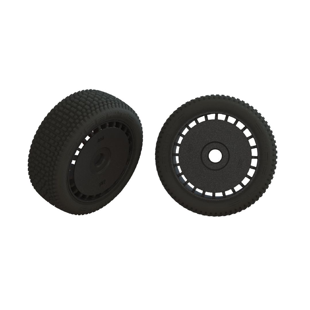 Arrma dBoots 'Exabyte' Tire, 17mm Hex on Black Wheels (2)