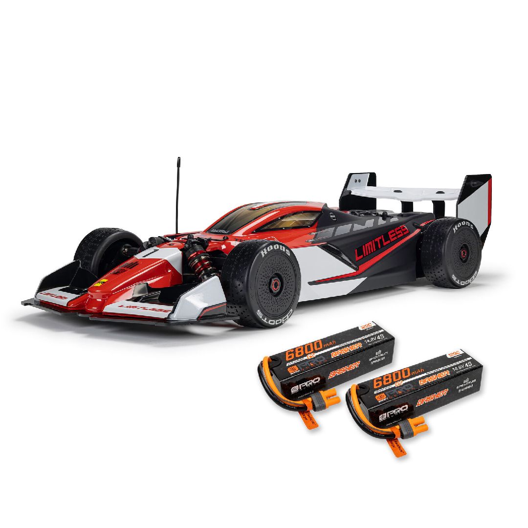 Arrma 1/7 LIMITLESS Combo - Red - ARA7816T1 + 2x SPMXB4S68