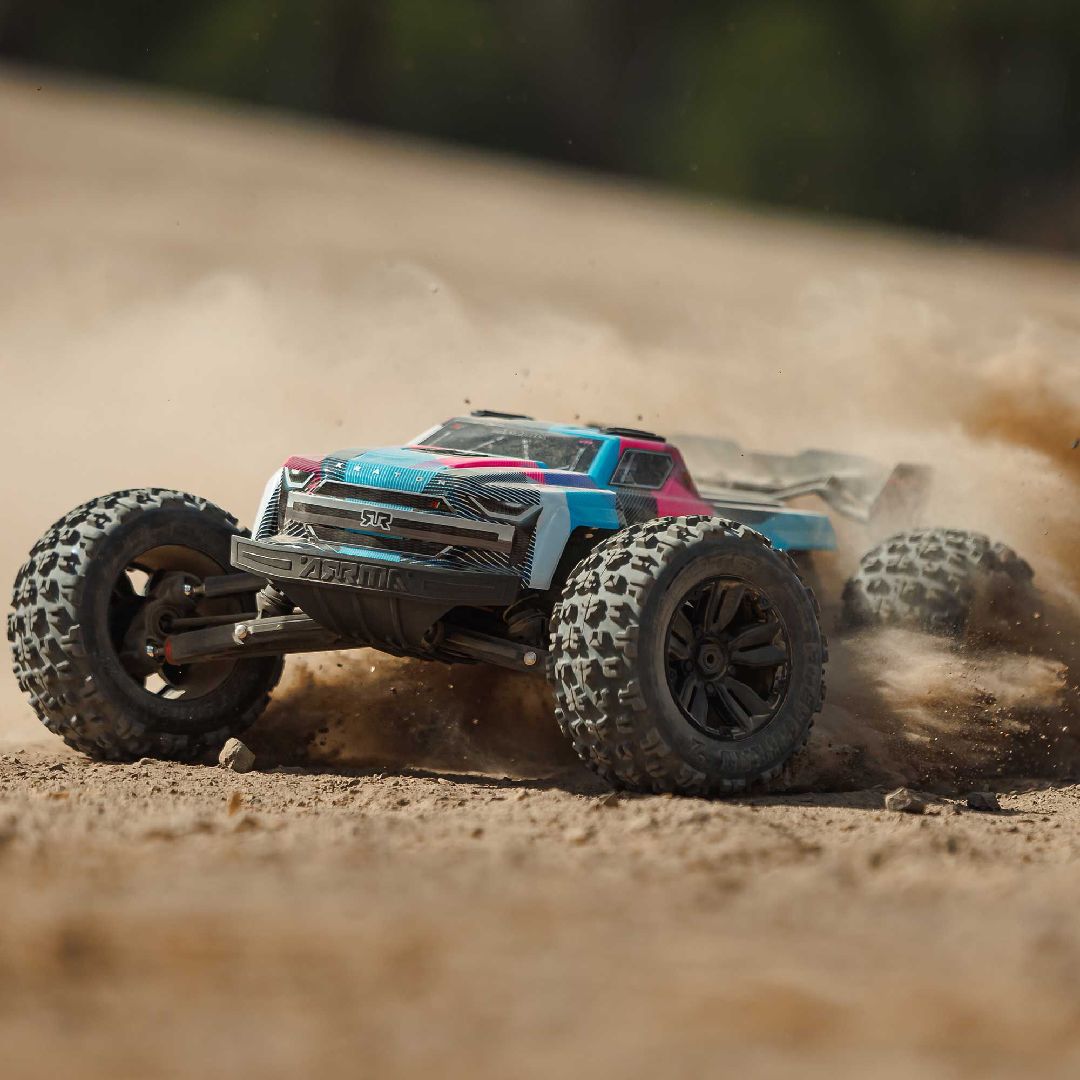 Arrma 1/8 KRATON 4x4 BL-6S Speed Truck RTR - Blue/Pink