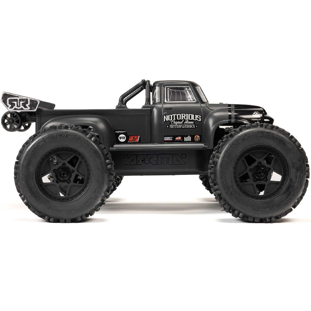 Arrma 1/8 NOTORIOUS BL-6s 4x4 Stunt Truck RTR - Black