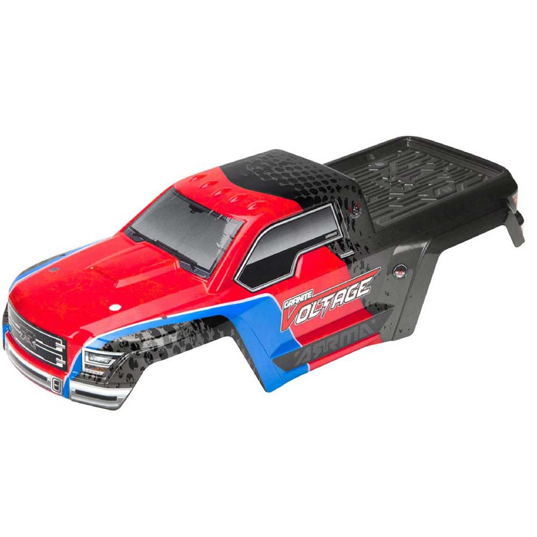 Arrma AR402196 GRANITE VOLTAGE Pntd Dcld Bdy - Red/Black