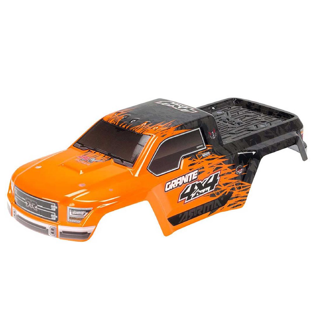 Arrma AR402208 GRANITE 4X4 BLX Pntd Dcld Bdy - Orange