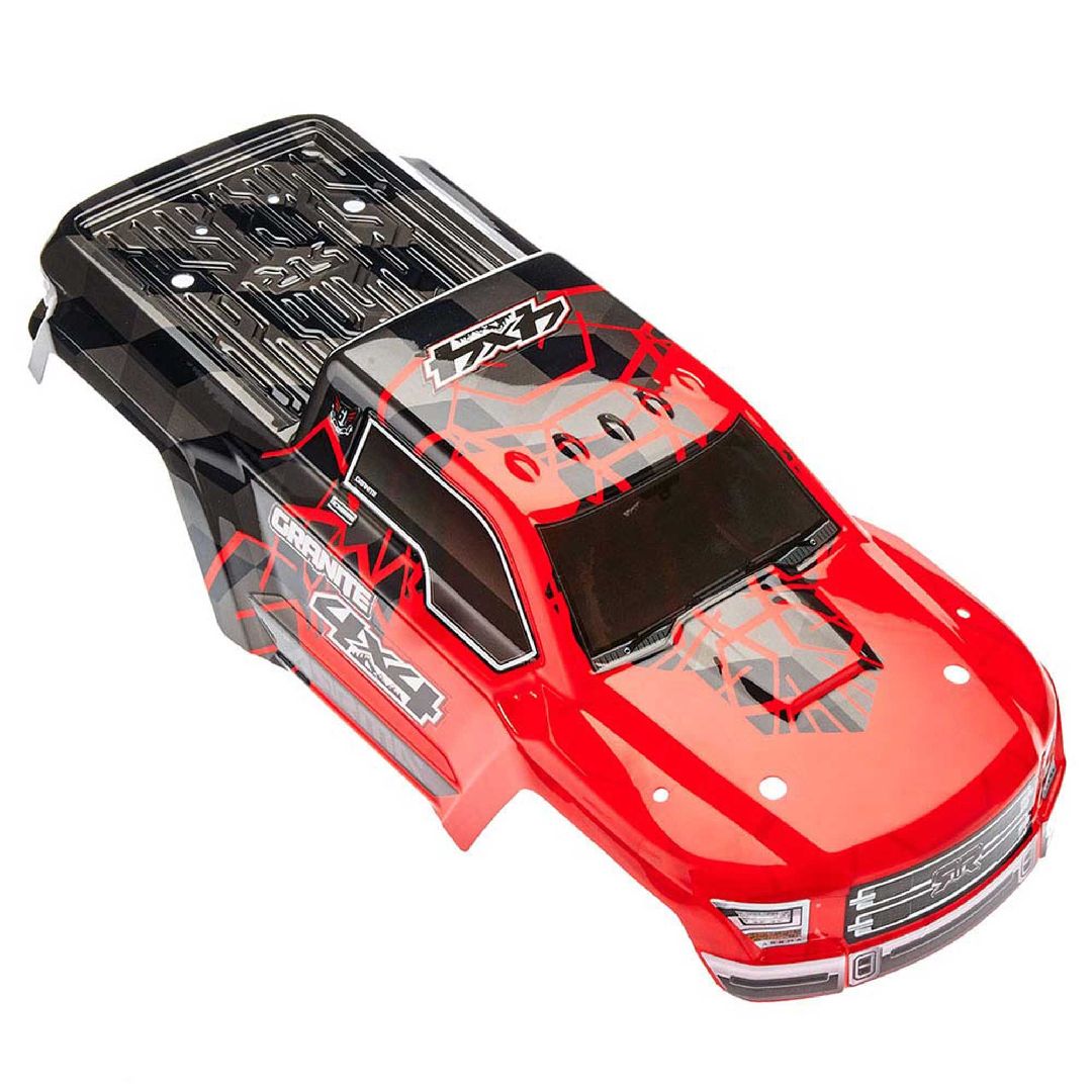 Arrma AR402256 GRANITE 4X4 MEGA Pntd Dcld Bdy - Red