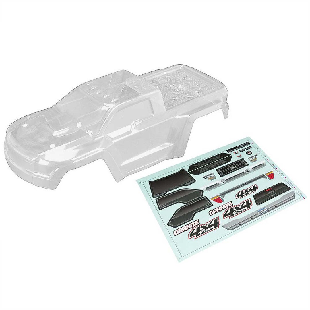 Arrma AR402261 Body with Decals GRANITE 4x4 - Clear