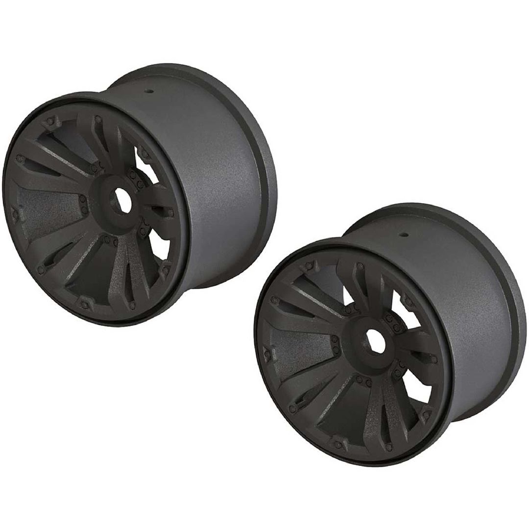 Arrma MT 3.8 Wheel, 17mm Hex, Black (front/rear) (2)