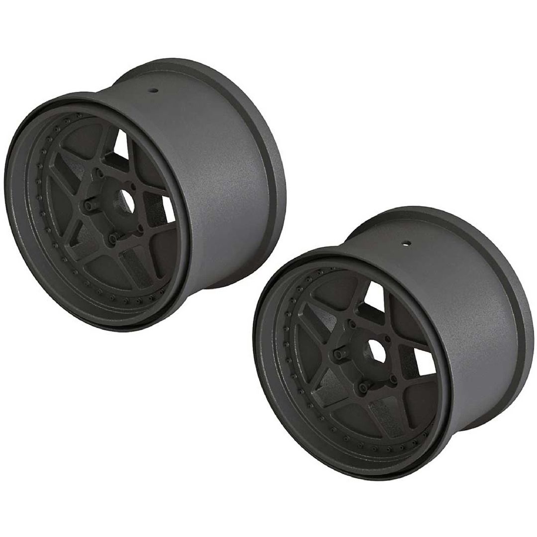 Arrma MT 3.8 Wheel, 17mm Hex, Black (front/rear) (2)