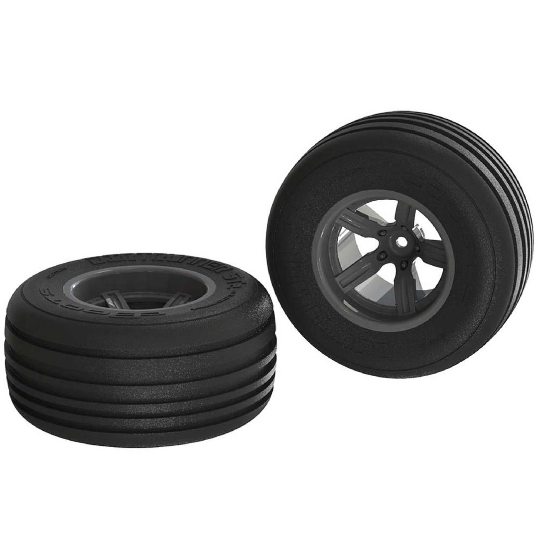 Arrma 'Dirt Runner ST' 2.2/3.0 Tire on Black Wheel, OD 4.3"(2)