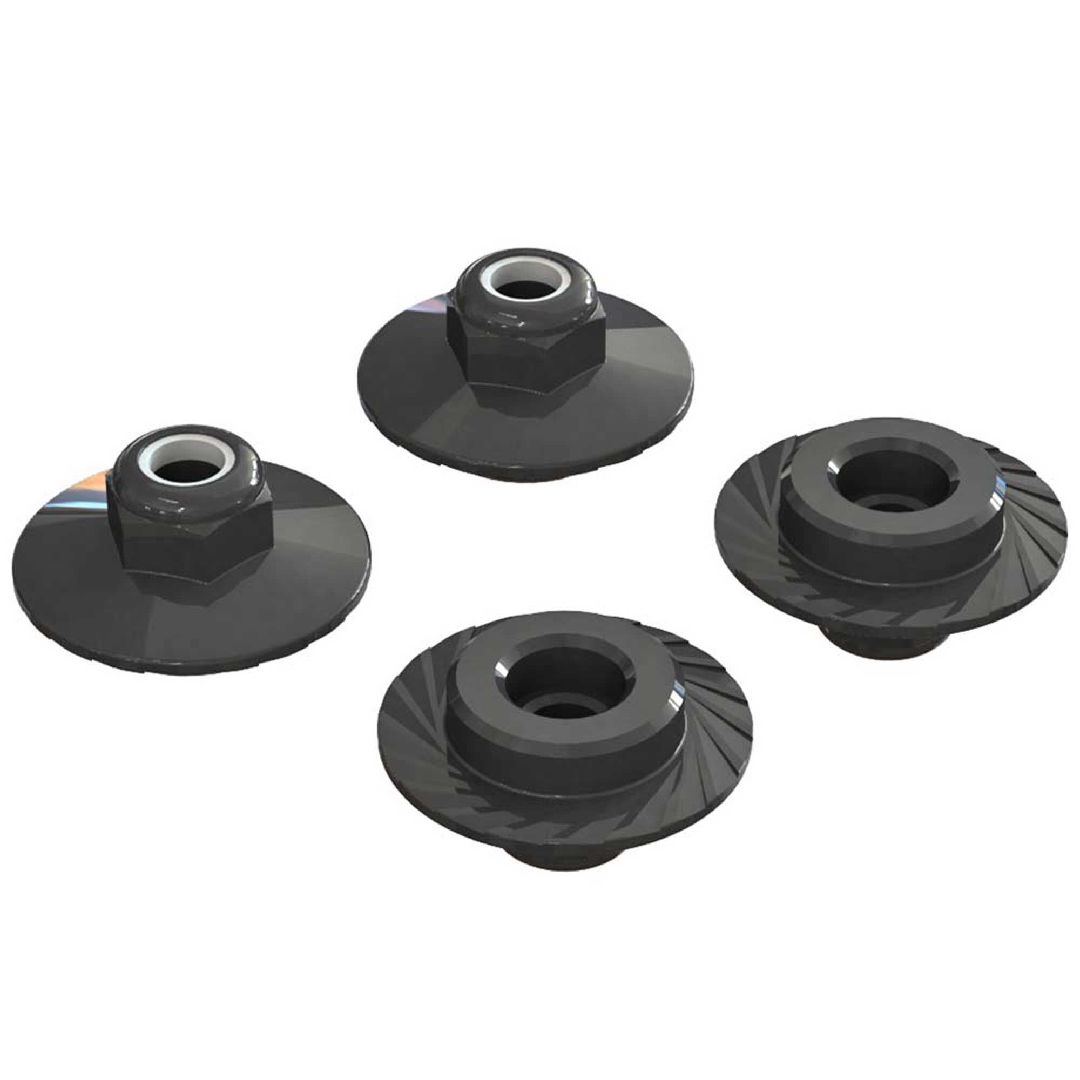 Arrma AR708007 Flanged Lock Nut 5x8mm (4)