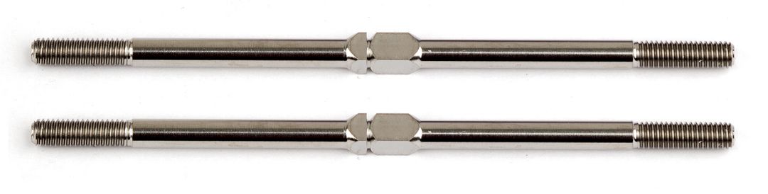 Team Associated Factory Team Titanium Turnbuckles, M3x71 mm/2.80 in, silver