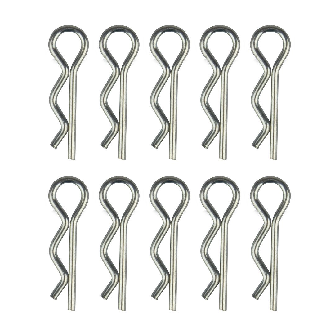 Team Associated Body Clips (Silver) (10)