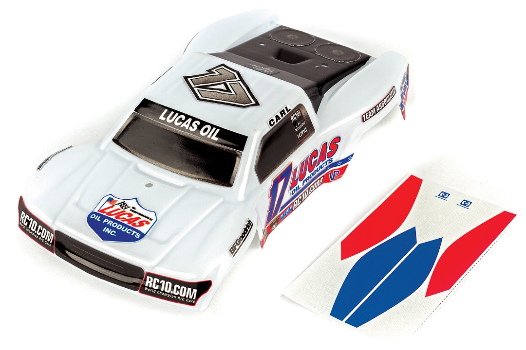 Team Associated SC28 Body, Lucas Oil (Painted) - Click Image to Close