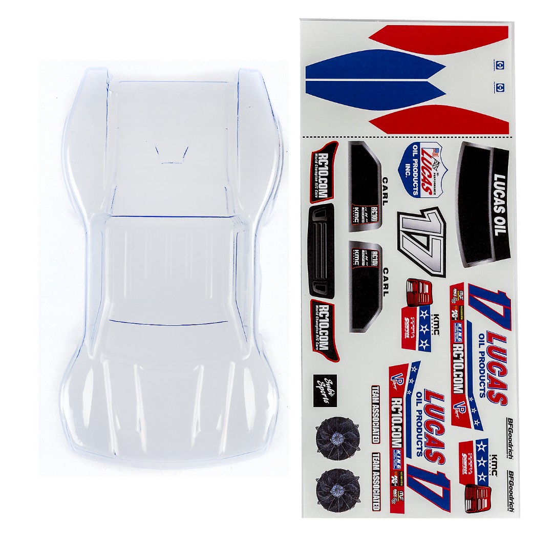 Team Associated SC28 Body, Clear (with Decals) - Click Image to Close