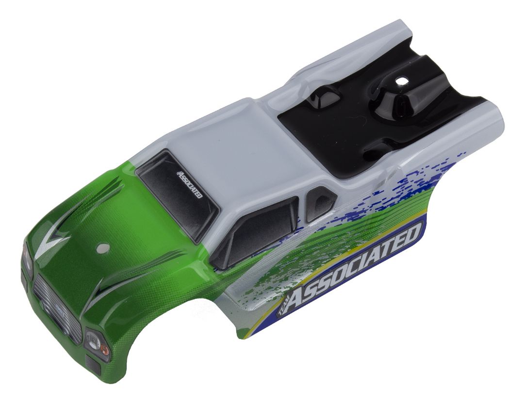 Team Associated TR28 Body, white and green - Click Image to Close