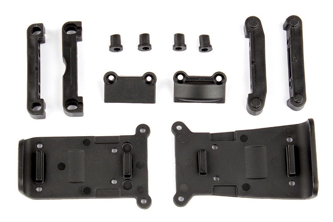 Team Associated Skid Plates and Arm Mounts (Reflex 14B/14T) - Click Image to Close