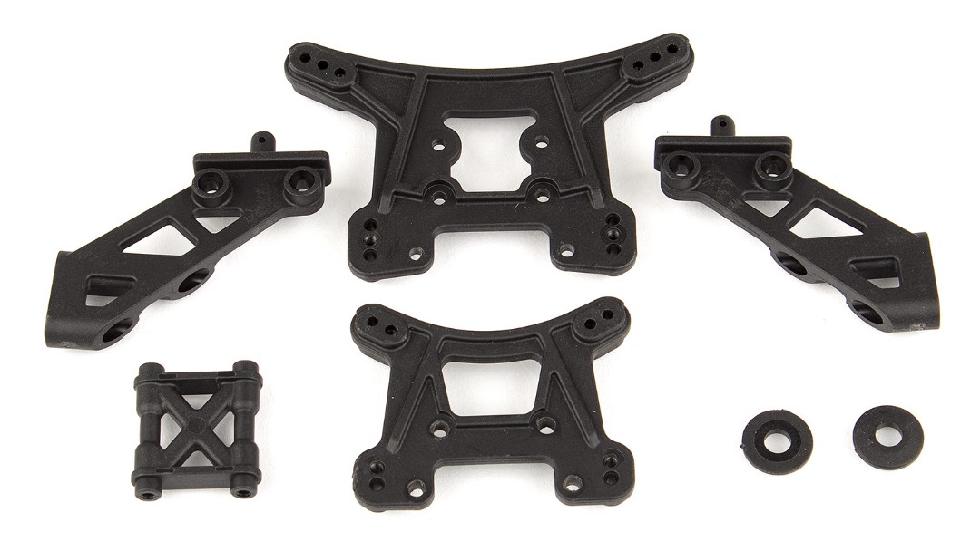 Team Associated Front and Rear Shock Towers & Wing Mounts (Reflex 14B/14T)