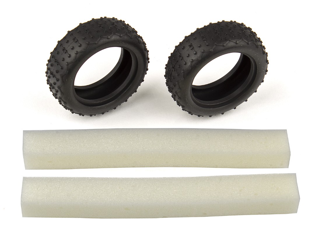 Team Associated Narrow Mini Pin Tires, with inserts (Reflex)