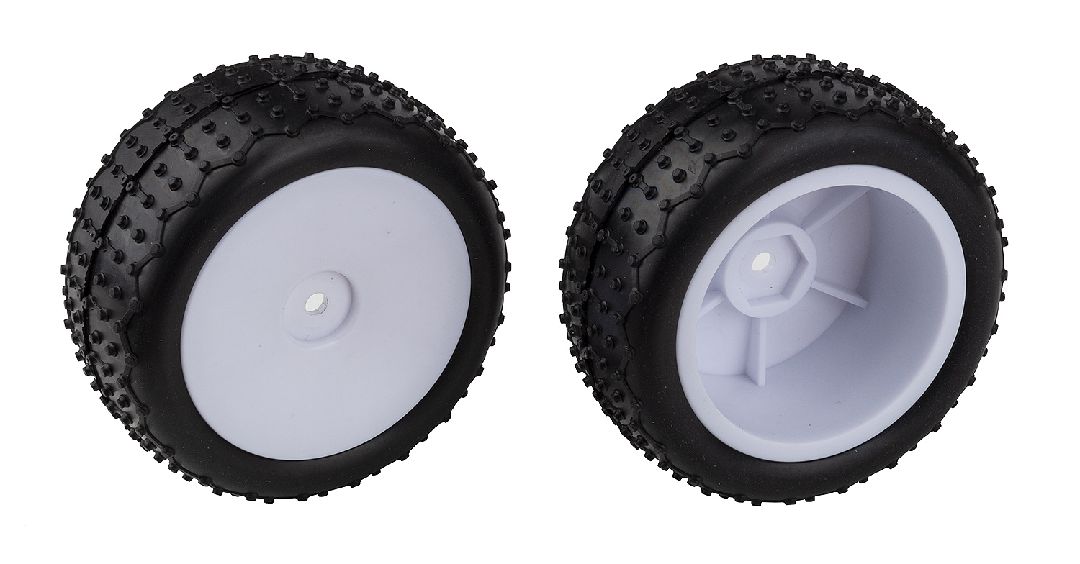 Team Associated Reflex 14 Mini Pin Tires Premounts Wide-White(2)