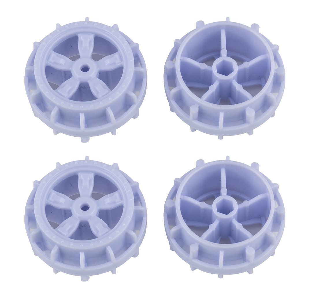 Team Associated NanoSport Wheels, white - Click Image to Close