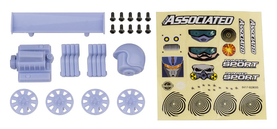 Team Associated NanoSport Race Pack, white - Click Image to Close