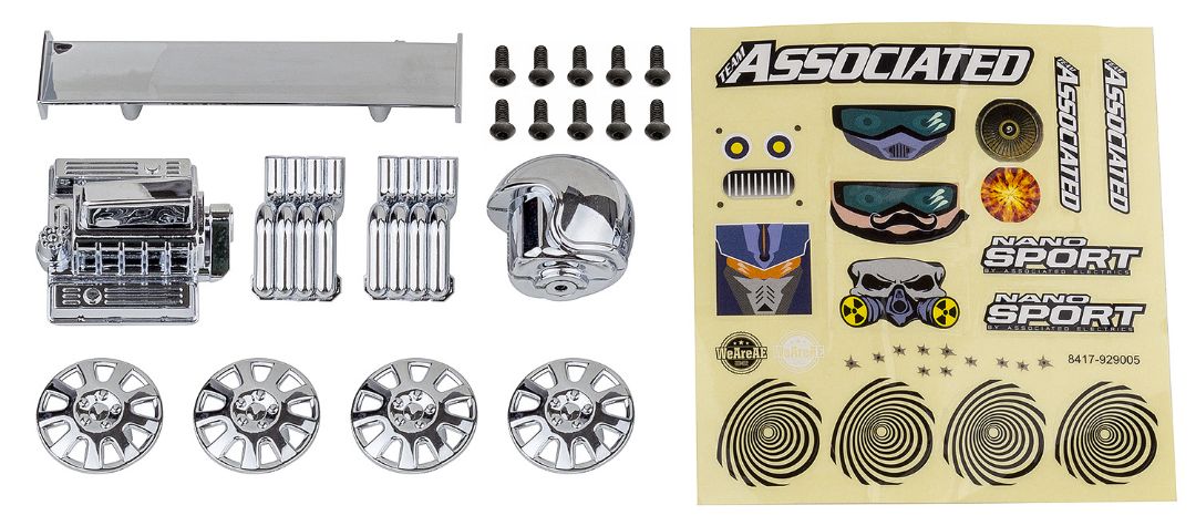 Team Associated NanoSport Race Pack, chrome