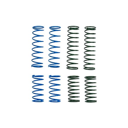 Team Associated Model 24 Shock Spring Set,Soft/Green,Hard/Blue