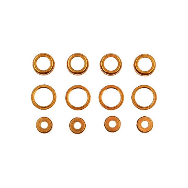 Team Associated Reflex 14 Classic 10mm Aluminum Shock Caps Gold