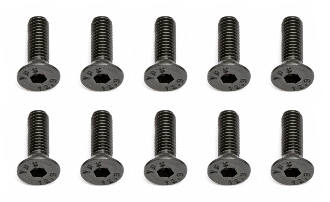 Team Associated M3x10mm Flat Head Counter Sunk Screw (10pcs) - Click Image to Close