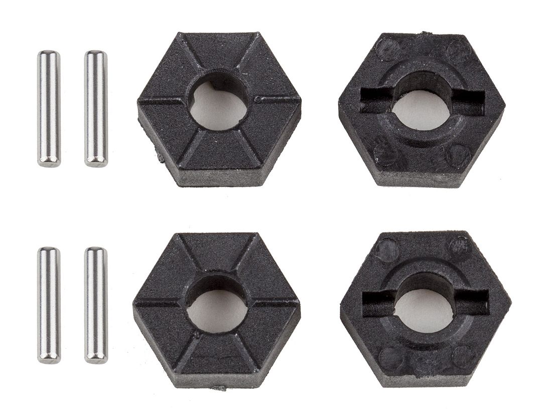 Team Associated Rival MT10 Wheel Hexes, 12mm - Click Image to Close